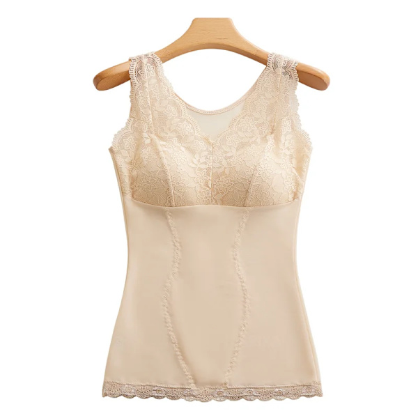 Flarixa Ärmlös bantningsbody med pad Sexig djup V-hals Shapewear Kvinnor Korsett Back Take Off Body Shaper i ett stycke XXXL Beige-Vest XL