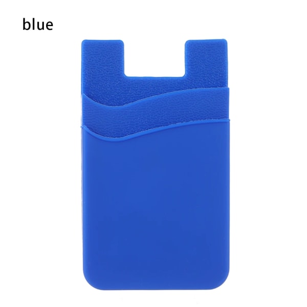 1 st mode elastisk mobiltelefon korthållare Mobiltelefon case Kredit ID-kortshållare självhäftande klistermärkesficka blue(.106)