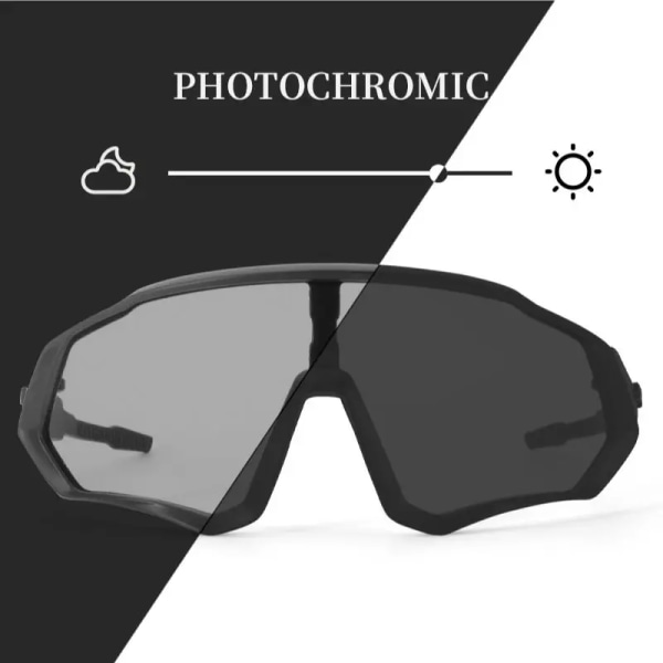 2023 New Style Photochromic Sport Cykelglasögon Cykelglasögon Mountainbike Cykelglasögon UV400 MTB Polarized Road Solglasögon 64-11-Polarized Photochromic-no box