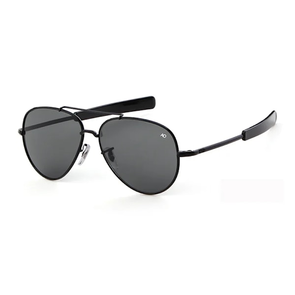 Aviation ovala Solglasögon Herr kvinnor 2022 märke American Army Military Optical AO körglasögon polit Double Bridge Oculos d black-gray