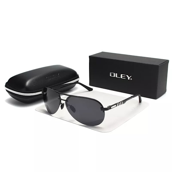 OLEY Brand Polarized Solglasögon Herr Klassiska pilotsolglasögon Driving antireflex UV400-glasögon För Herr kvinnor YA541 YA541 C1BOX