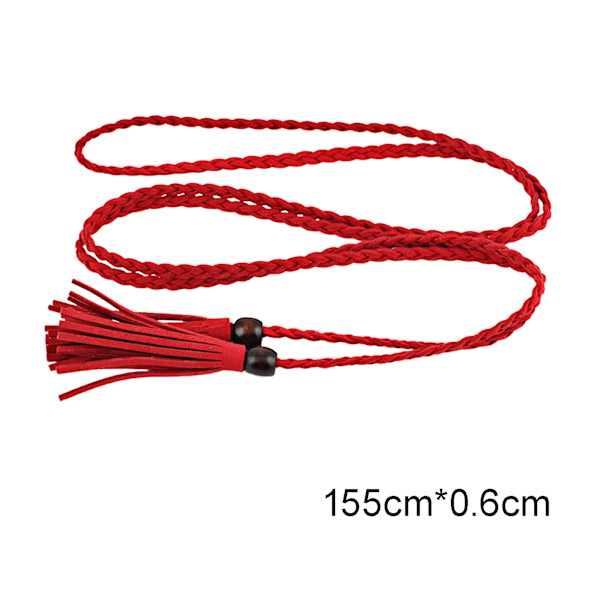 Klassiskt sammet midjebälte knytband rosett Cummerbunds modebälte för kvinnor kvinnligt brett midjeband midjebälte för ylle överrock 172cm Red B