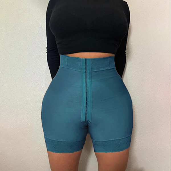 One Piece Secret Women Öppen byst Waist Trainer Bodysuit Shapewear Bantning Body Shaper Underkläder Hög midja Faja Blue M