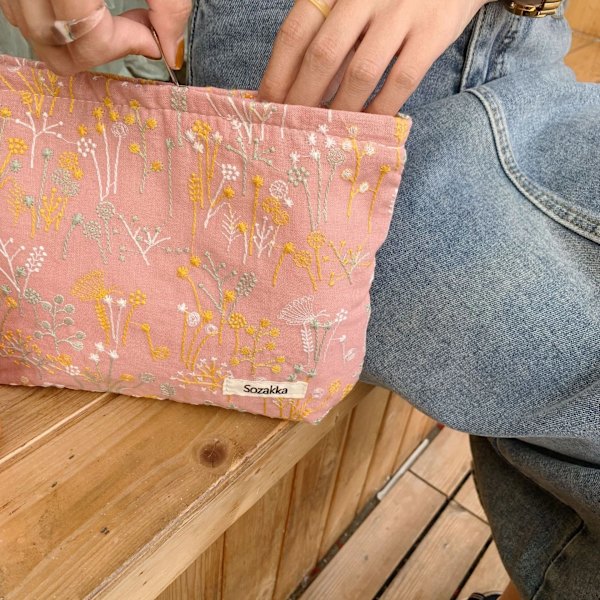 Stor Kvinnor Blommig Kosmetikväska Blommor Sminkväska Resesmink Case Organizer Kvinnlig Handväska Clutch Handväska Dragkedja G