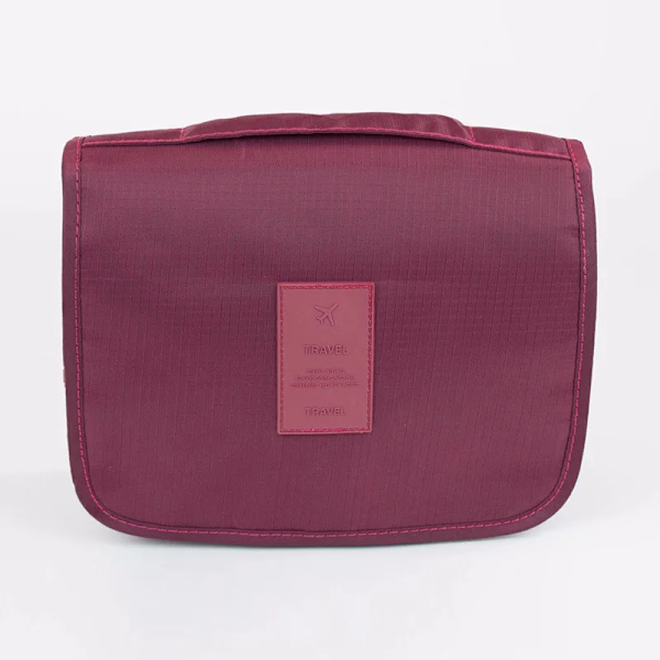 Badkar Hängande Resor Herr Toalettväska Hane Vattentät Organizer Nylon Necessaire Sminkväska Neceser Kosmetiska väskor Kit Wine red