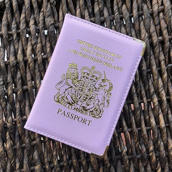 Storbritannien British Passport Cover UK Women Case för Pass Pink Girls cover av brittiskt pass pink