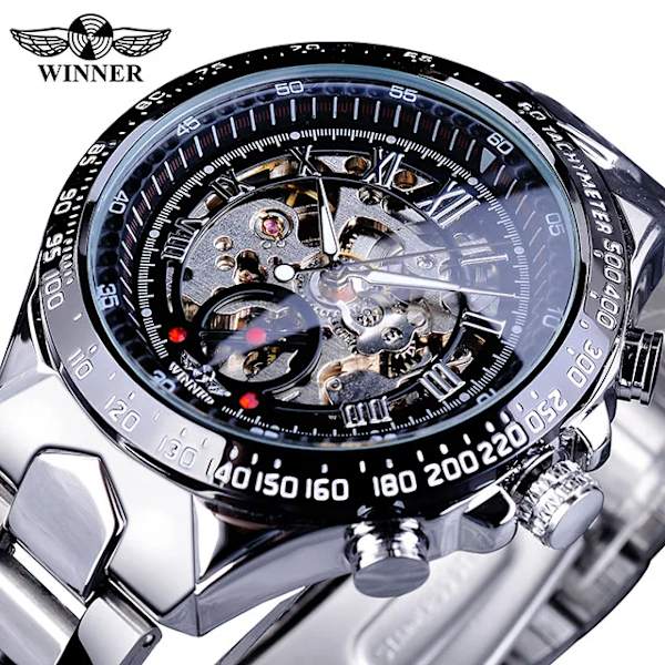 Vinnare Nytt nummer Sport Design Bezel Golden Watch Herrklockor Toppmärke Lyx Montre Homme Klocka Herr Automatisk Watch GMT107