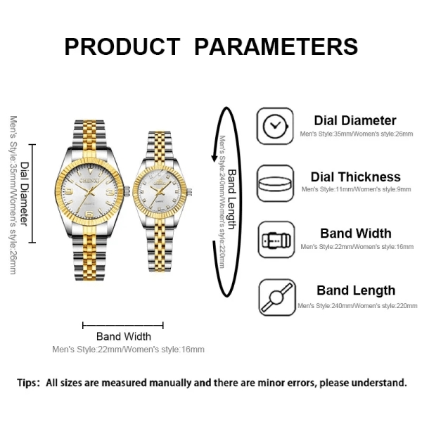 1 st utsökt kvinnoklocka Watch Casual Business Strass Silver Guld watch med rostfritt stål remskalender Gold white