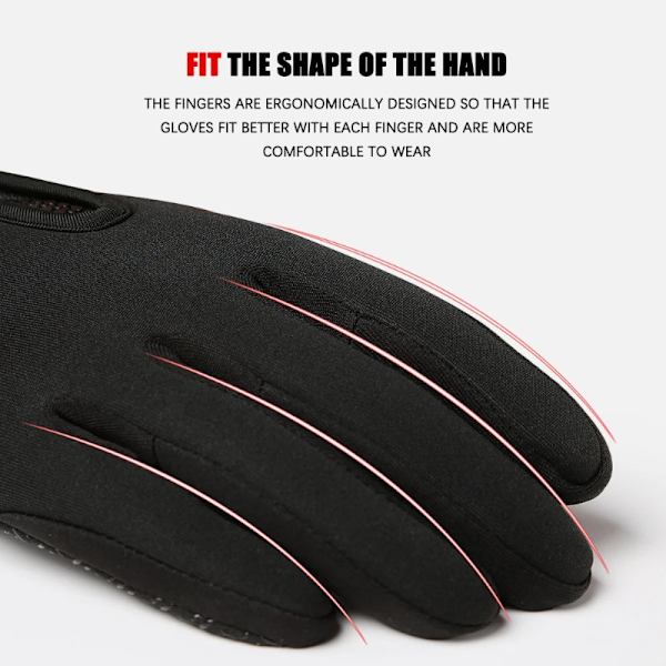Vinterhandskar för män Varm pekskärm Sportfiske Stänksäker skidåkning Army Cykling Snowboard Halkskyddad dragkedja Damhandskar Half glove M