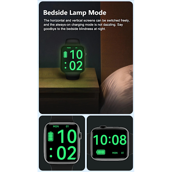 Smart Watch Series 8 Bluetooth Call 1.9\ Black-Ocean Band