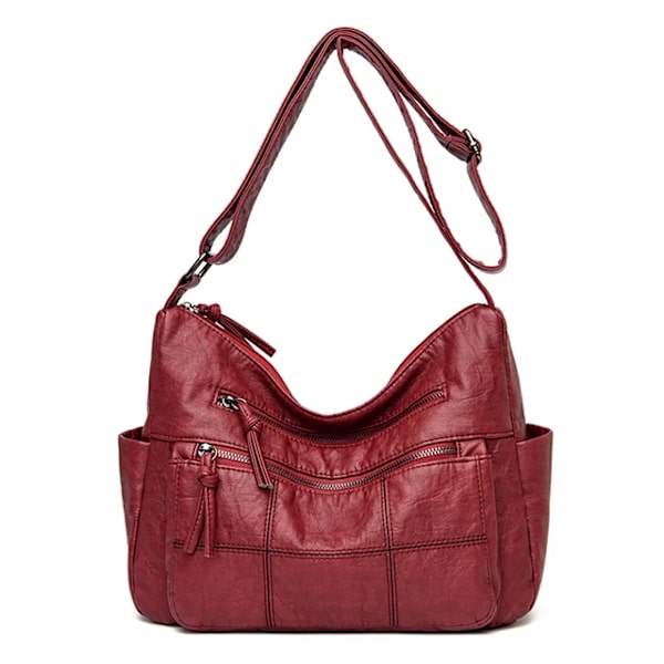 Högkvalitativa lyxiga handväskor i läder Damväskor Designer Crossbody-väskor för kvinnor Nya Bolsa Feminina Sac A Main Style2-Burgundy