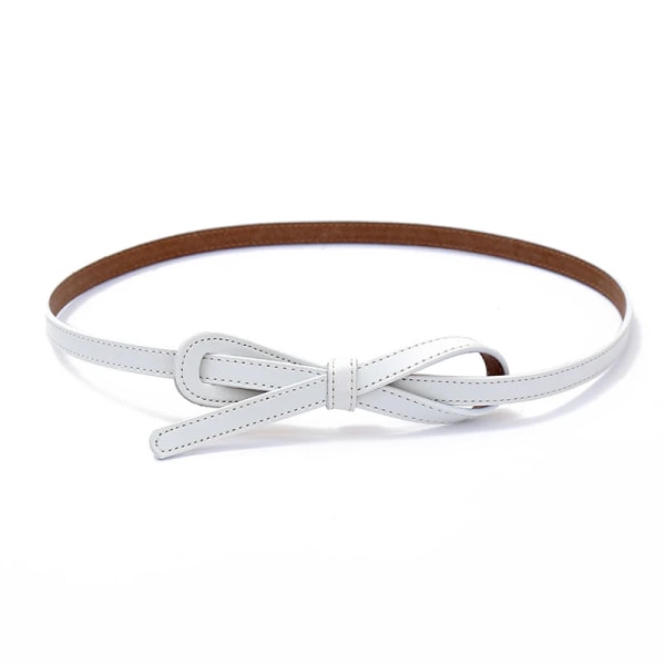 Äkta läder Tunt bälte Kvinnlig Designer Klänning Bälten För Kvinnor Midja Lång Knut Korsett Ceinture Femme Midjeband Cinturon Mujer white belt 110 x 1.5 cm