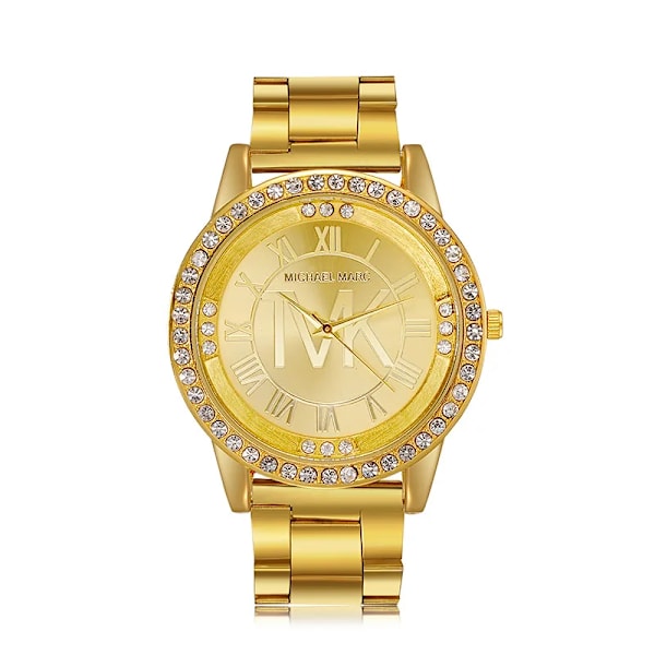 Mode Lyx TVK Märke Watch Guld Rostfritt stål Vattentät Diamond Digital Quartz Klockor För Kvinnor Montre Present White
