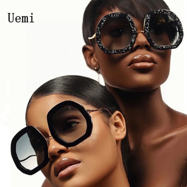 Nytt mode oregelbundna runda solglasögon för kvinnor män Rereo lyxiga överdimensionerade solglasögon solglasögon märkeskvalitet nyanser UV400 glasögon Black Whte Grey As the Picture