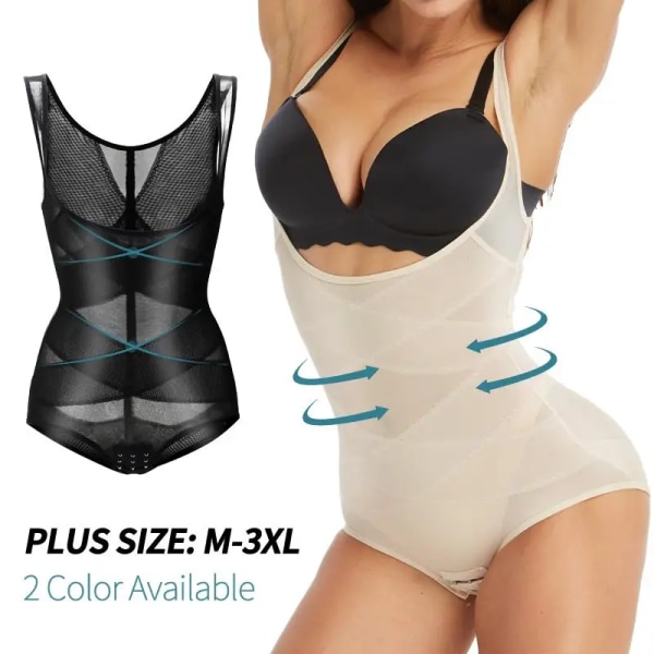 Waist trainer faja Shapers kvinnor korsett Modellering Strap Bantning Underkläder body shapewear Bantningsbälte Korrigerande underkläder beige XXL