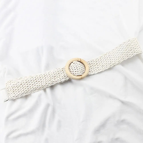2020 Mode Halm Bälte Dam Flätad midja Plus Size Dam Bälten för Dam 2020 Vävt Spänne Boho Bred Cummerbunds Flät Bälte 6 (100x4.2cm) 95CM