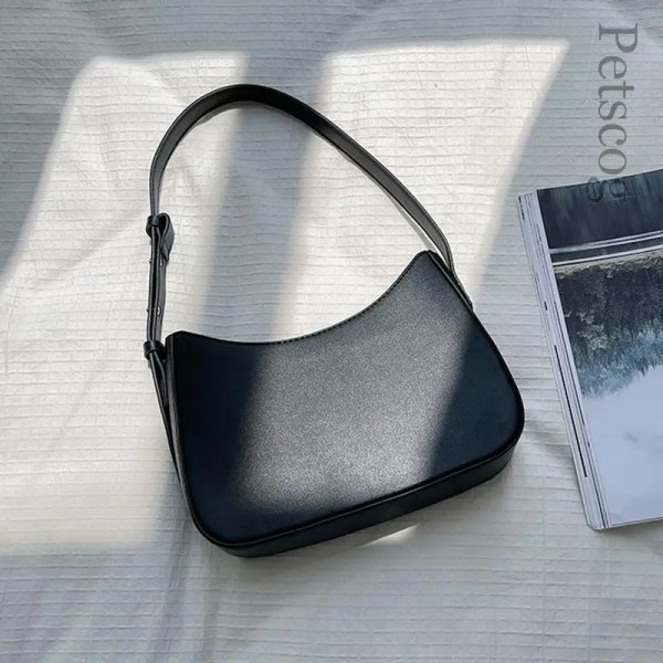 Väskor För Kvinnor Mode Pu Läder Dragkedja Underarm Väska Dam Enkel Design Casual Travel Handväska Bolsas Brown A