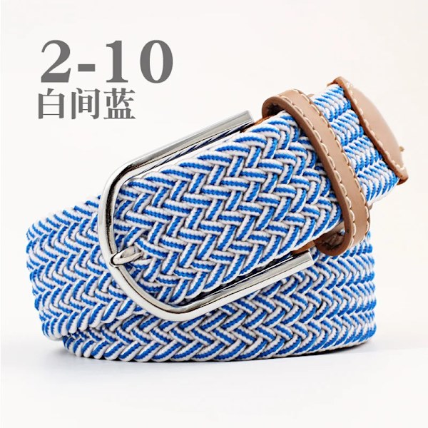 Canvasbälte utomhus taktiskt bälte unisex högkvalitativ canvasbälte för jeans Man Lyxiga Casual Straps Ceintures Bälten för kvinnor FB  whie blue 3.3cmX107cm