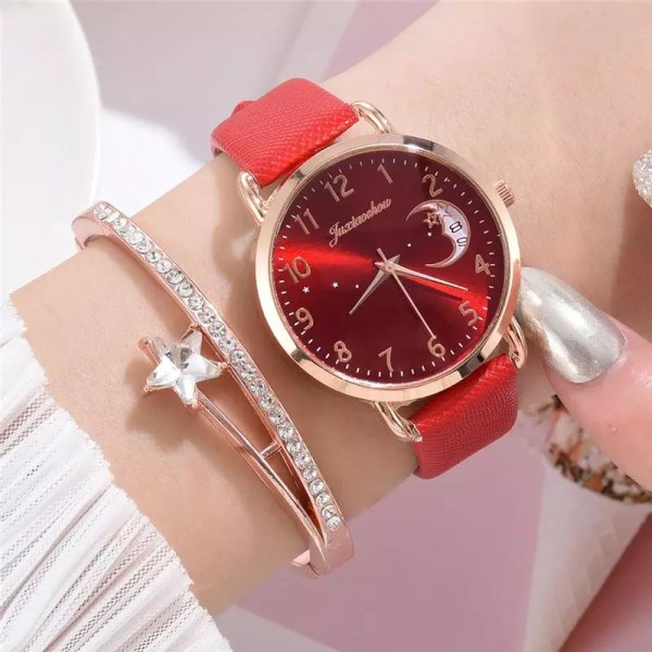Dammode Vit watch Kvartsläder Damarmbandsur 2022 Nytt märke Enkelt nummerurtavla Kvinnaklocka Montre Femme Pink