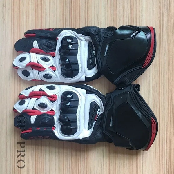 Nya 6 Färger Äkta Läder Gp Pro Motorcykel Lång Racing Körning Motorcykel Original Nötskinn Motocrosshandskar Multi XL