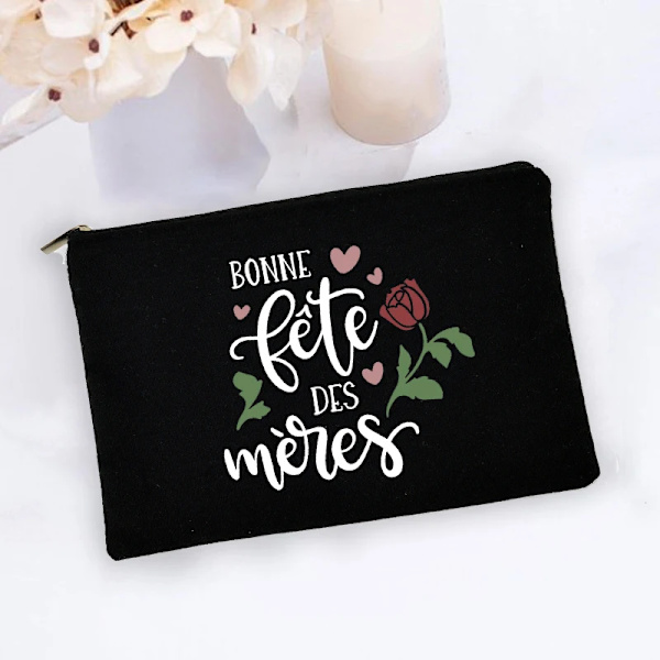 I Love You Mama Print Utomhus sminkväska Kvinnor Kosmetisk väska Resetoalettartiklar Organizer Kvinnlig Förvaring Sminkväska Mamma Present W17607-TBBK-D
