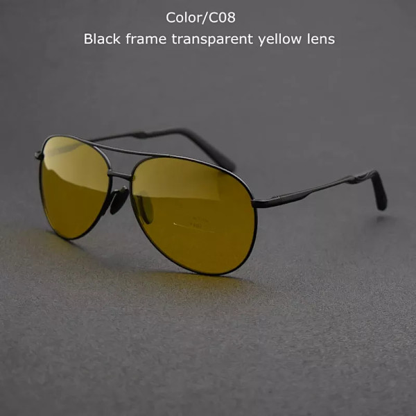 TUZENGYONG 2023 Brand Alloy Herrsolglasögon Polarized UV400 Lens Solglasögon För Herr Pilotglasögon Oculos de sol Hög kvalitet T8013 C08 no box