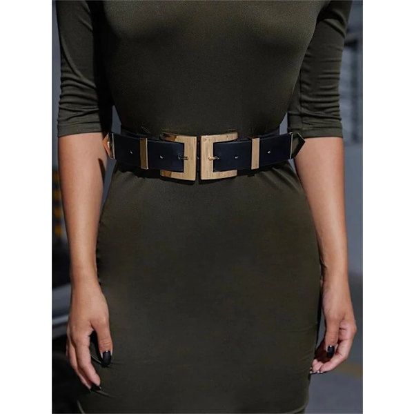 MEDYLA Dambälte Äkta läder Mode Retrobälten Högkvalitativt lyxmärke Dam Alloy Spänne Casual Jeansbälte L27 coffee 115CM