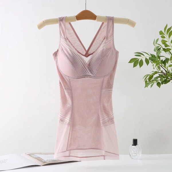 Women's One Piece Shapewear Med BH Det finns trådfria Body Shaper Slimming Kläder Bean Paste 2XL-105