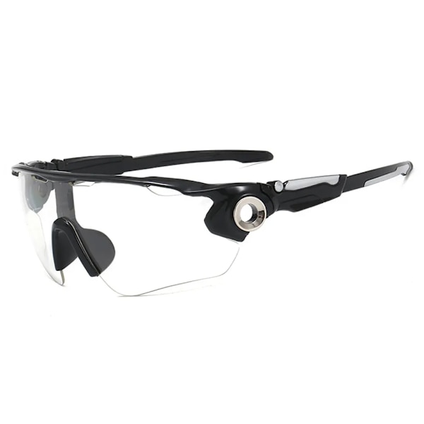 Snygga solglasögon för utomhusaktiviteter UV 400 Skydd Polariserade glasögon Cykling Löpning Sport Solglasögon Glasögon Män Kvinnor Transparent Black