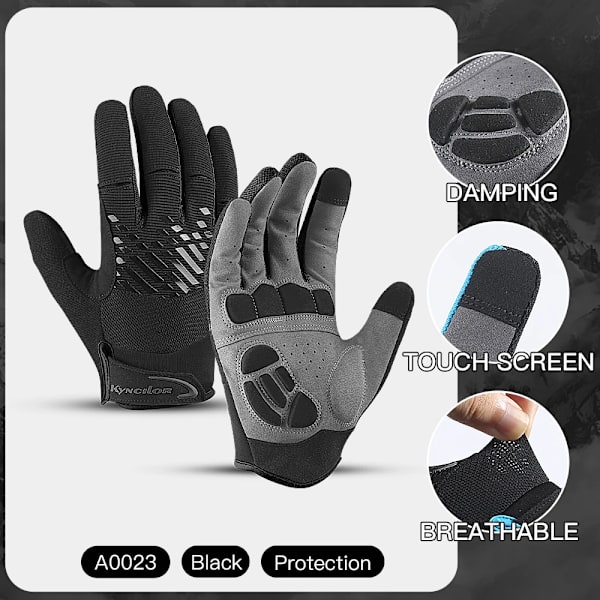 MTB Cykelhandskar för män Motorcykeltillbehör Handskar Guantes Ciclismo Cykel Pekskärm Andas Full Finger Bike Handskar BK M