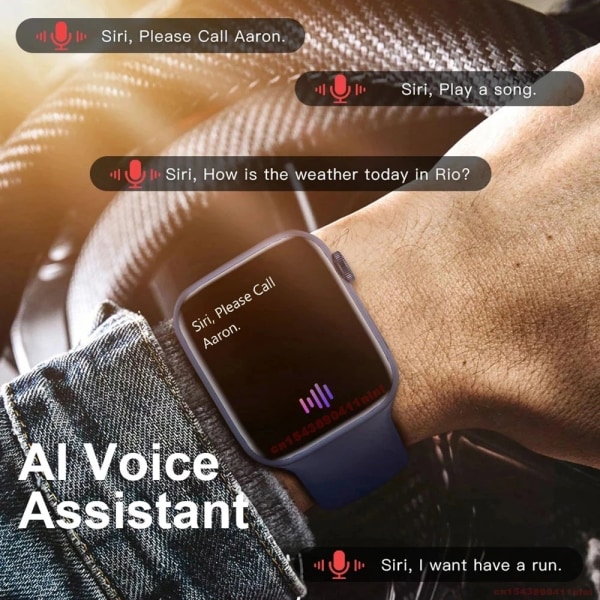 Ny T900 PRO MAX L Smart Watch Series 8 HD-skärm Custom Wall Bluetooth Call Voice Assistant Smart Watch 8 För IOS Android-telefon White
