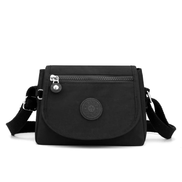 Messenger Bag Causal Kvinnor Axelväska Multi Nylon Kvinna Crossbody-väskor Kvinna Crossbody Moderväska Shoudlerväska Black 03
