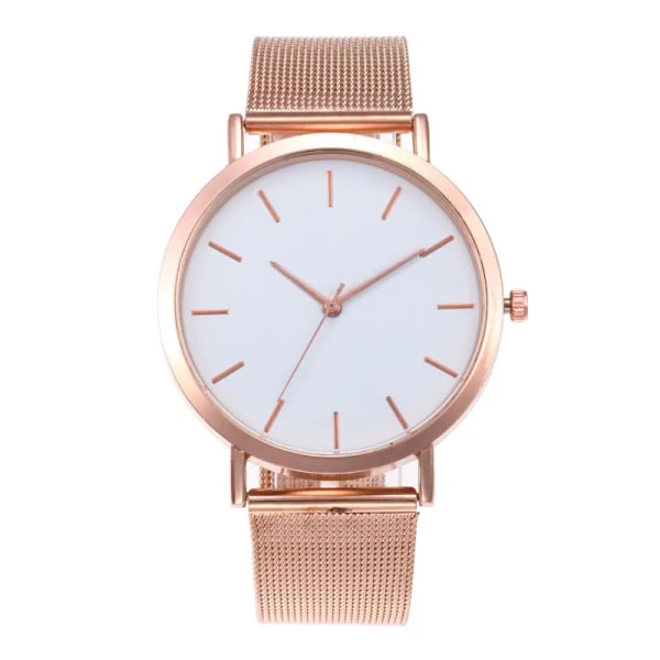 Mode Damklockor Lyx Rose Gold Watch Dam Quartz Armbandsur Armband Watch Reloj Mujer Relogio Feminino set damsk rose gold