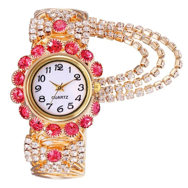 Lyx Kvinnor Armband Kvarts Klockor För Kvinnor Watch Dam Sportklänning Rosa Urtavla Armbandsur Watch Relogio Pink