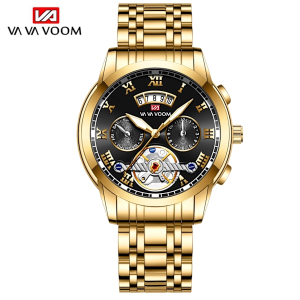 Relogio Masculino Toppmärke Luxury Watch Rostfritt stål Luminescensklocka Casual Chic 3Bar Vattentät Watch utomhus 2453-JHJ