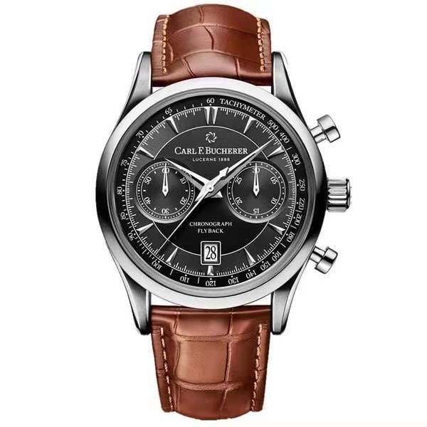 Carl F.Bucherer Herrklockor Lyxmärke Quartz Armbandsur Automatiska rörelsepresenter Vattentät watch för män brown