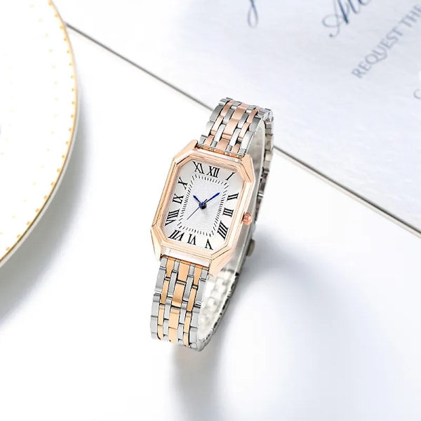 Nytt mode utrikeshandel legerat stål band stålkedja watch dam quartz watch21 21shuzi(.532)