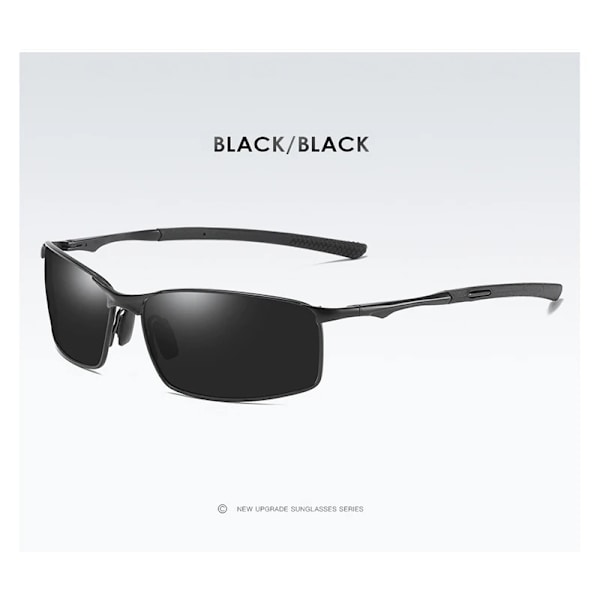 BOOROOT Polarized Solglasögon Män Dam Legering Solglasögon Modedesign UV400 Outdoor Driving Spegel Solglasögon Black Frame-Black Zipper Glasses Case