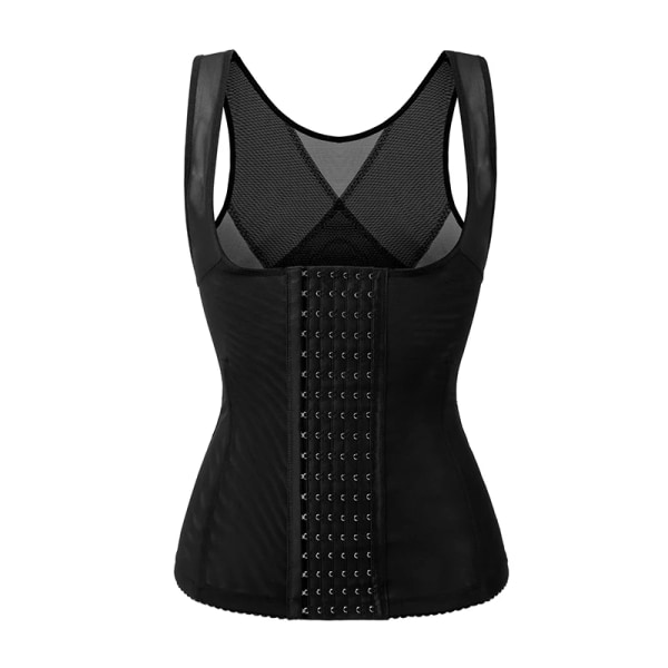 CXZD Postpartum 6-knäppt kontrollväst Kvinnor Midja Cinchers bantning Magbälte mage Korsett Bustiers modellering Body Shapers Black M