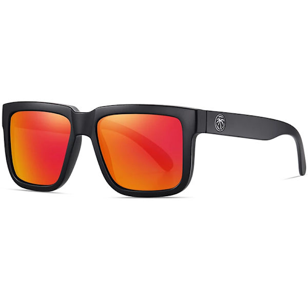 NYHET Högkvalitativt lyxigt Heat Wave-märke Polariserade solglasögon fyrkantiga Sammanfogade lins Dam män solglasögon UV400 HW02 C5 only glasses