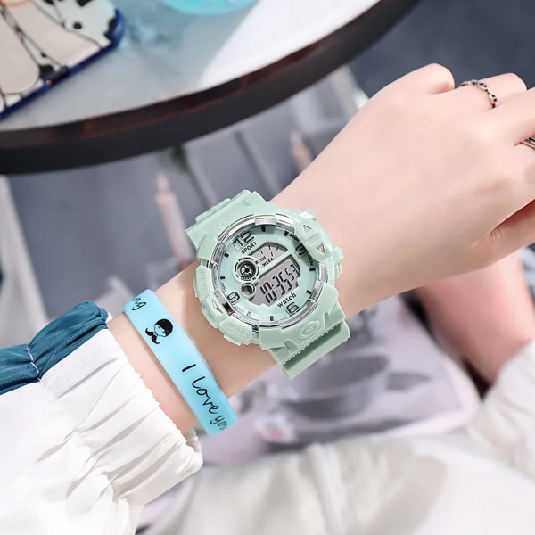 Digitala klockor för kvinnor Män Barn Watch 24 timmar Mode Watch LED Elektronisk Sport Kvinnlig Klocka reloj mujer Style 2(.324)