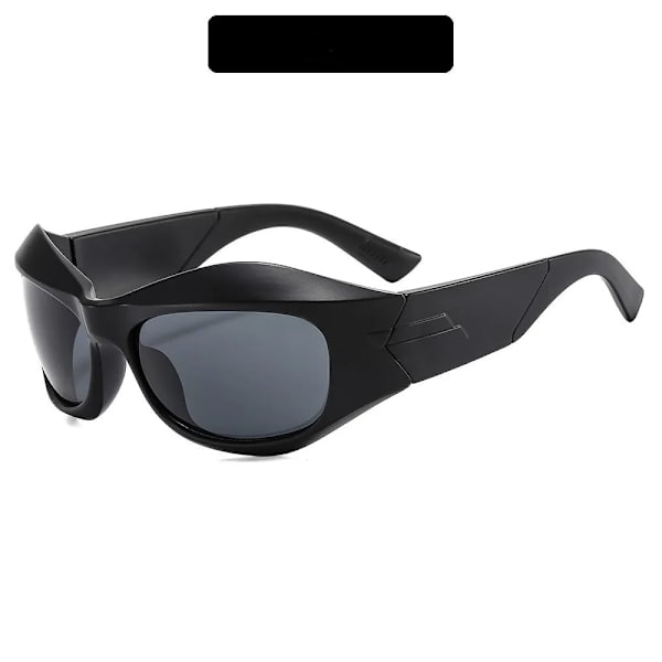 Punk One Piece Solglasögon Goggle Nya Y2k båglösa solglasögon 2000-talsglasögon Glasögon UV400 Kvinnlig designer femstjärniga glasögon B1