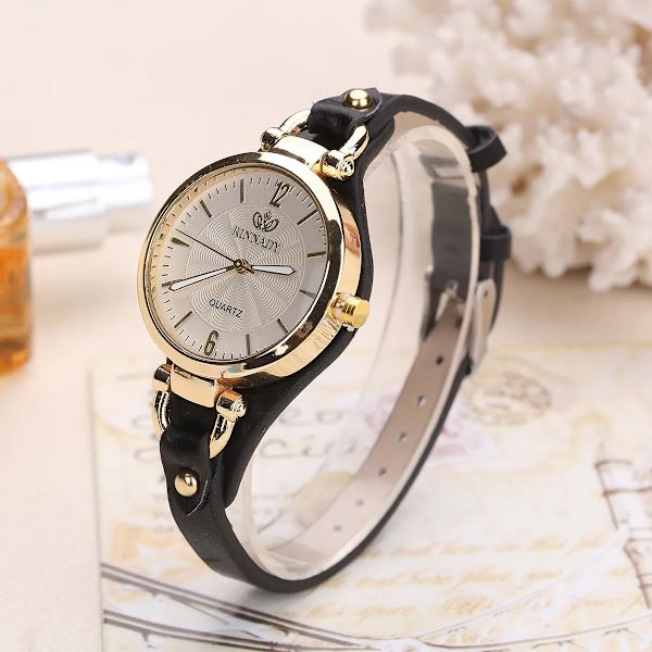 pop 2023 Quartz Watch Watch Läder Tunt Armband Enfärgad Mode Presentklocka Dam Watch Para Mujer rose