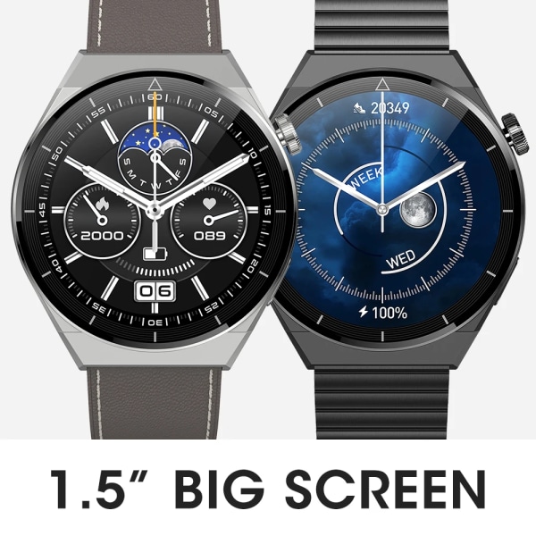 för Huawei Watch GT3 Smart Watch Herr Android Bluetooth Call IP68 Vattentät Blodtryck Fitness Tracker Smartwatch Dam Silver Mesh smartwatch