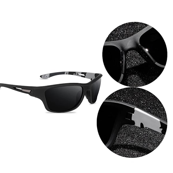 Ny design polariserade glasögon Män Kvinnor Fiskeglasögon Solglasögon Camping Vandring Köra Glasögon Sport Solglasögon C7 Black As Pirture