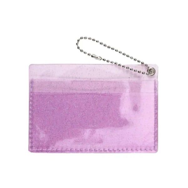 Damväska PVC Clear Transparent Jelly Bag Mini Money Plånbok Korthållare Genomskinlig plånbok damväska plånbok Jelly Card Hållare Purple