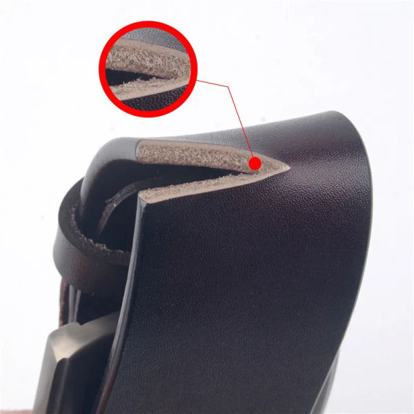 Kopparspännebälte för man äkta läder första lager ren kohud Casual Business Jeans Nål Spänne Lyx och hög kvalitet ZK(.1036) 115CM(.1036)