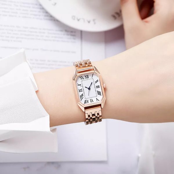 Nytt mode utrikeshandel legerat stål band stålkedja watch dam quartz watch21 21shuzi(.532)