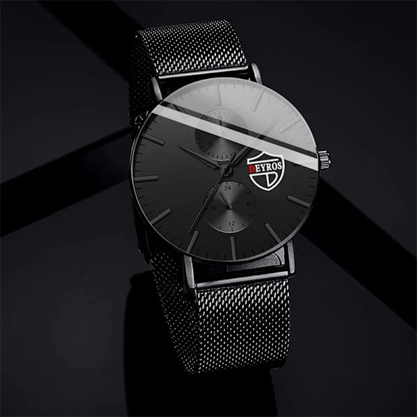 reloj hombre 2023 Herrmode Ultratunna klockor Herr Business Casual Rostfritt stål Mesh bälte Quartz Watch Black Rose Gold