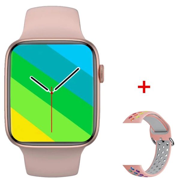 NY Smart Watch Series 8 HD-skärm Sport Puls Blodtryck Fitness Tracker Bluetooth Call Herr Dam Smartwatch för Apple gold and JiaoFenCai